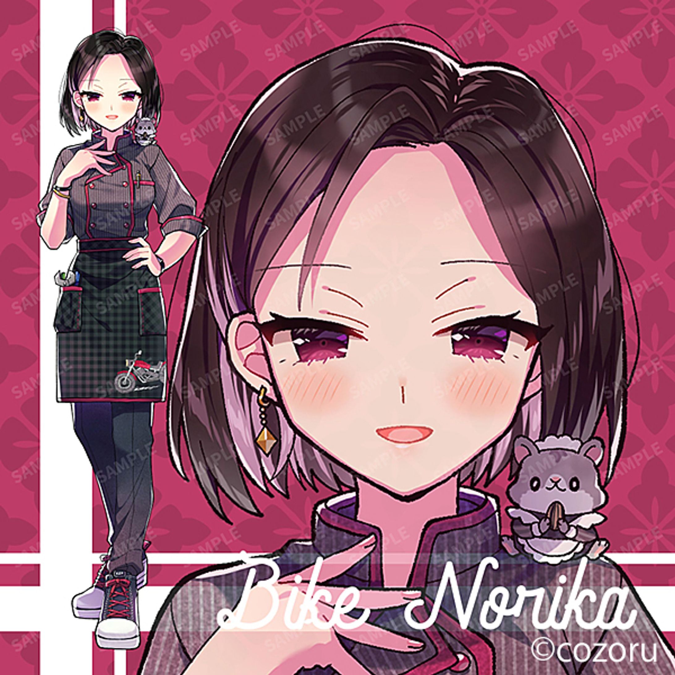 梅紅紀香　キャラクターデザイン＆立ち絵イラスト-1