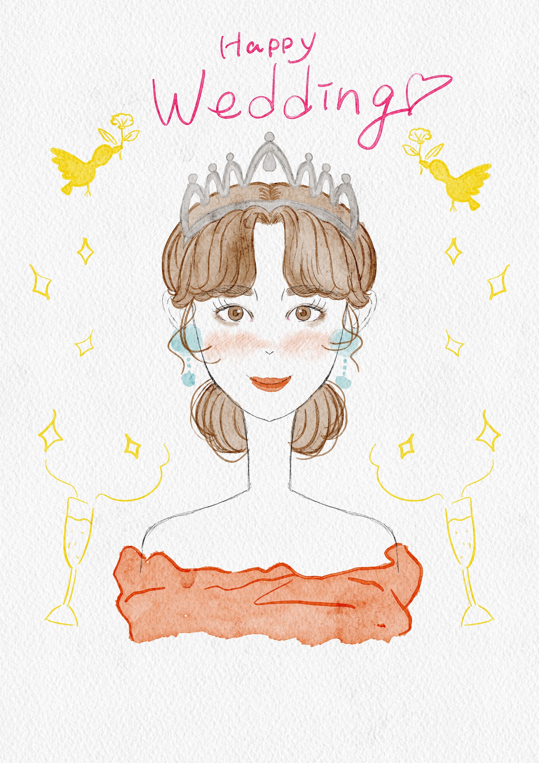 ウェディングの挿絵イラスト-1