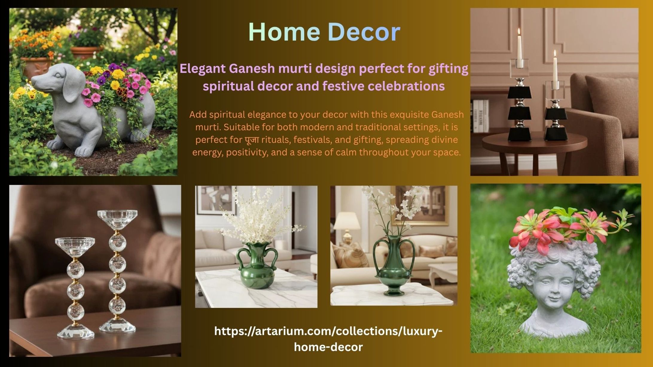Beautiful handcrafted Ganesh murti for home temple-1