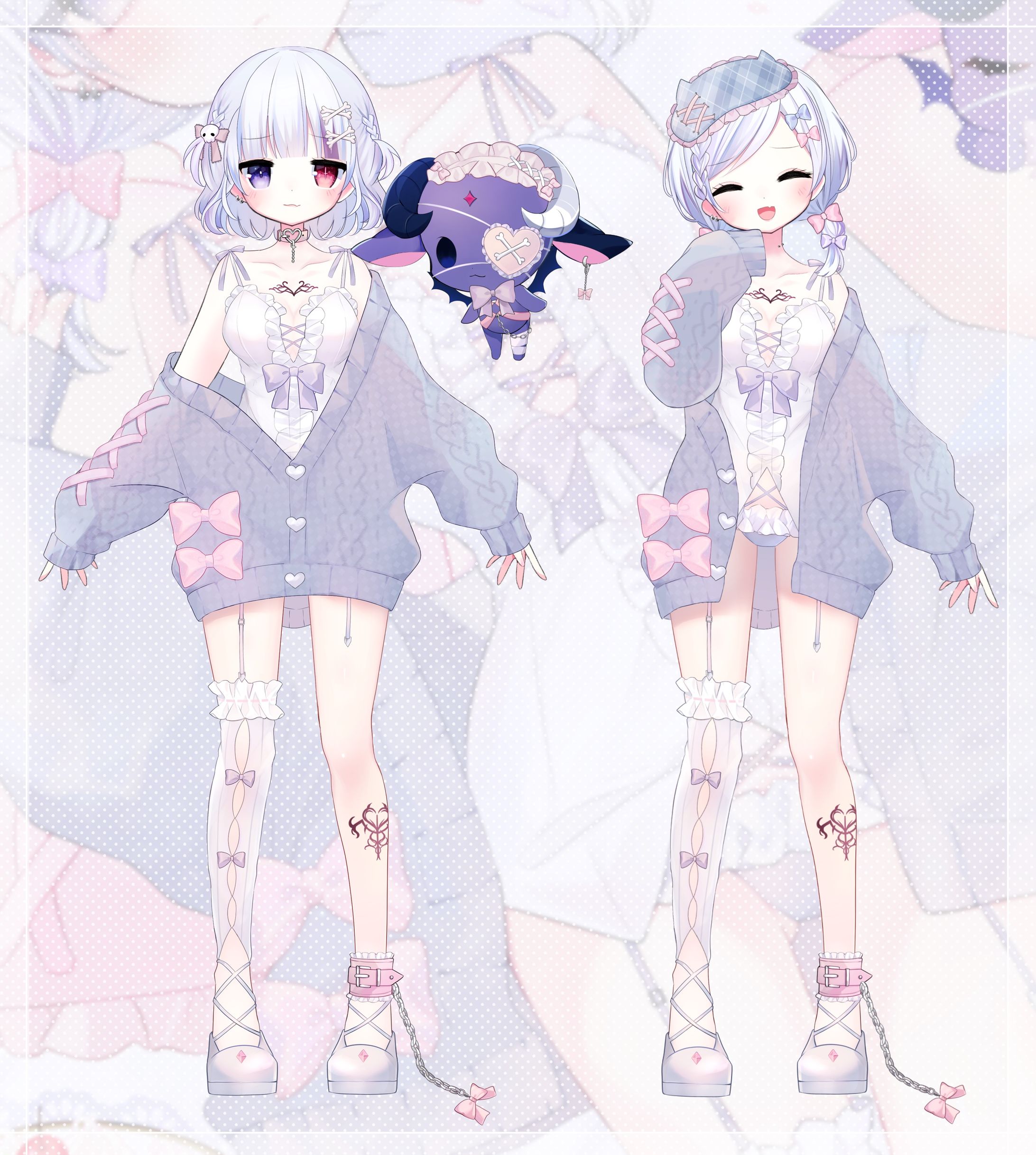 堕落ぴて新衣装お仕立て/1周年記念グッズイラスト-1