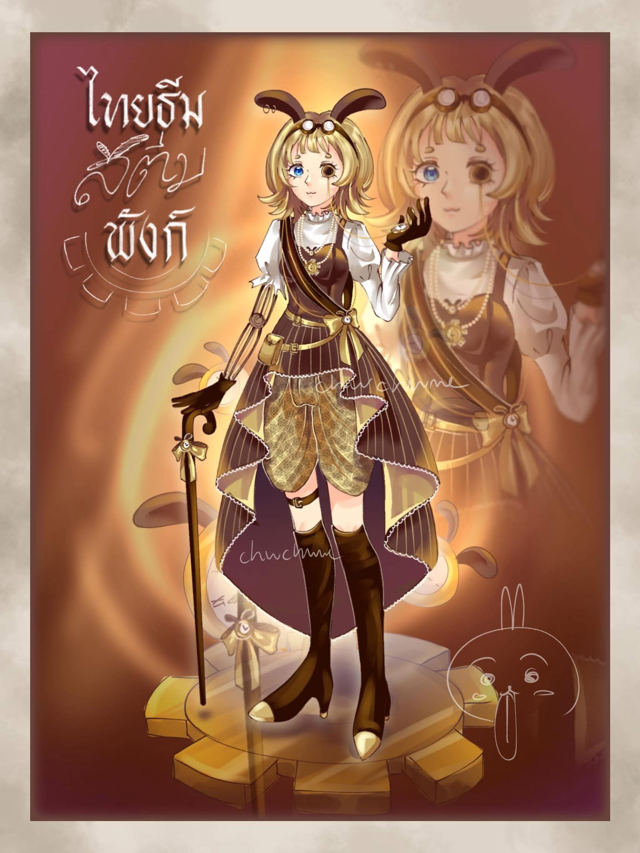 Thai-themed steampunk character design-1