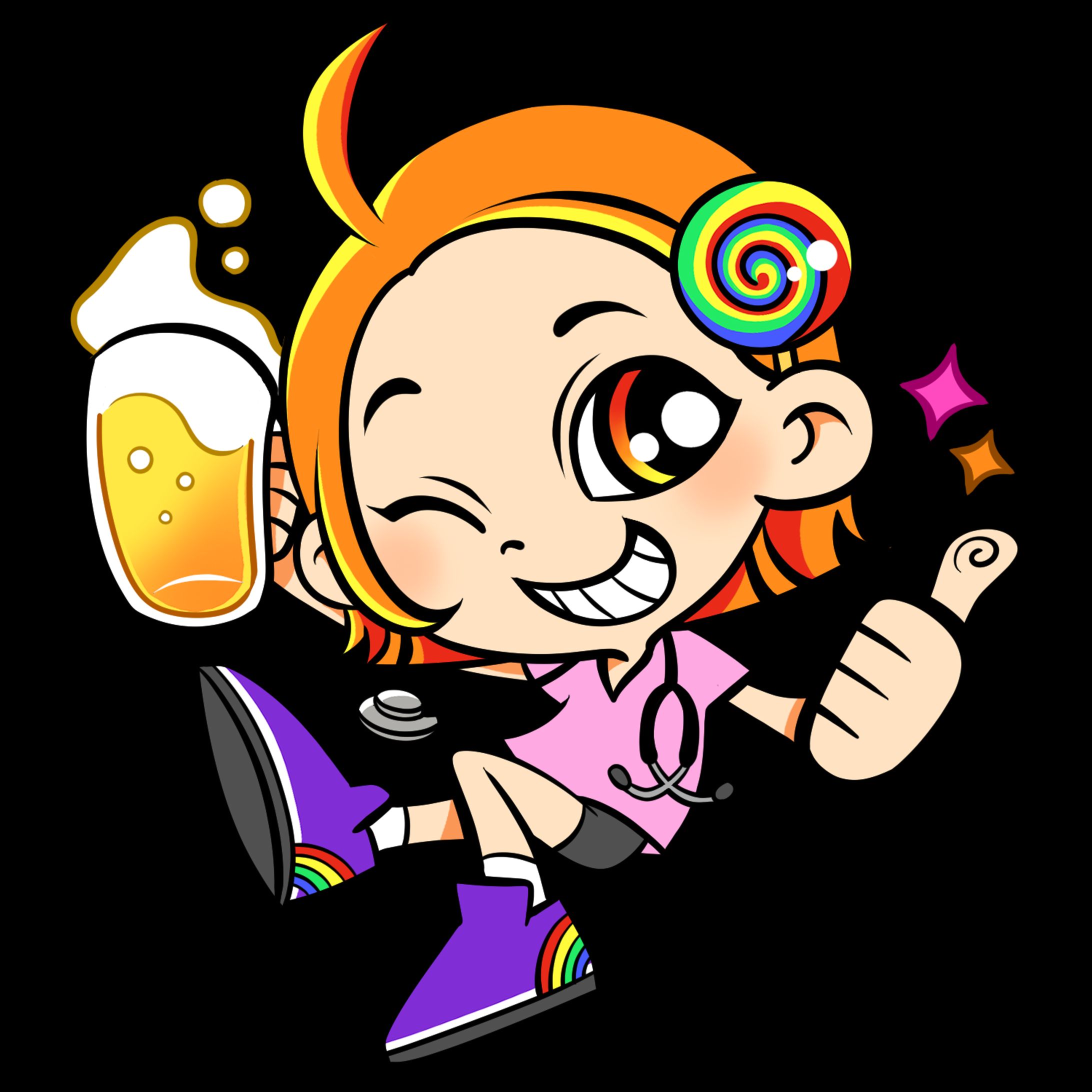 お酒大好き看護師さんオリジナルキャラクター-1