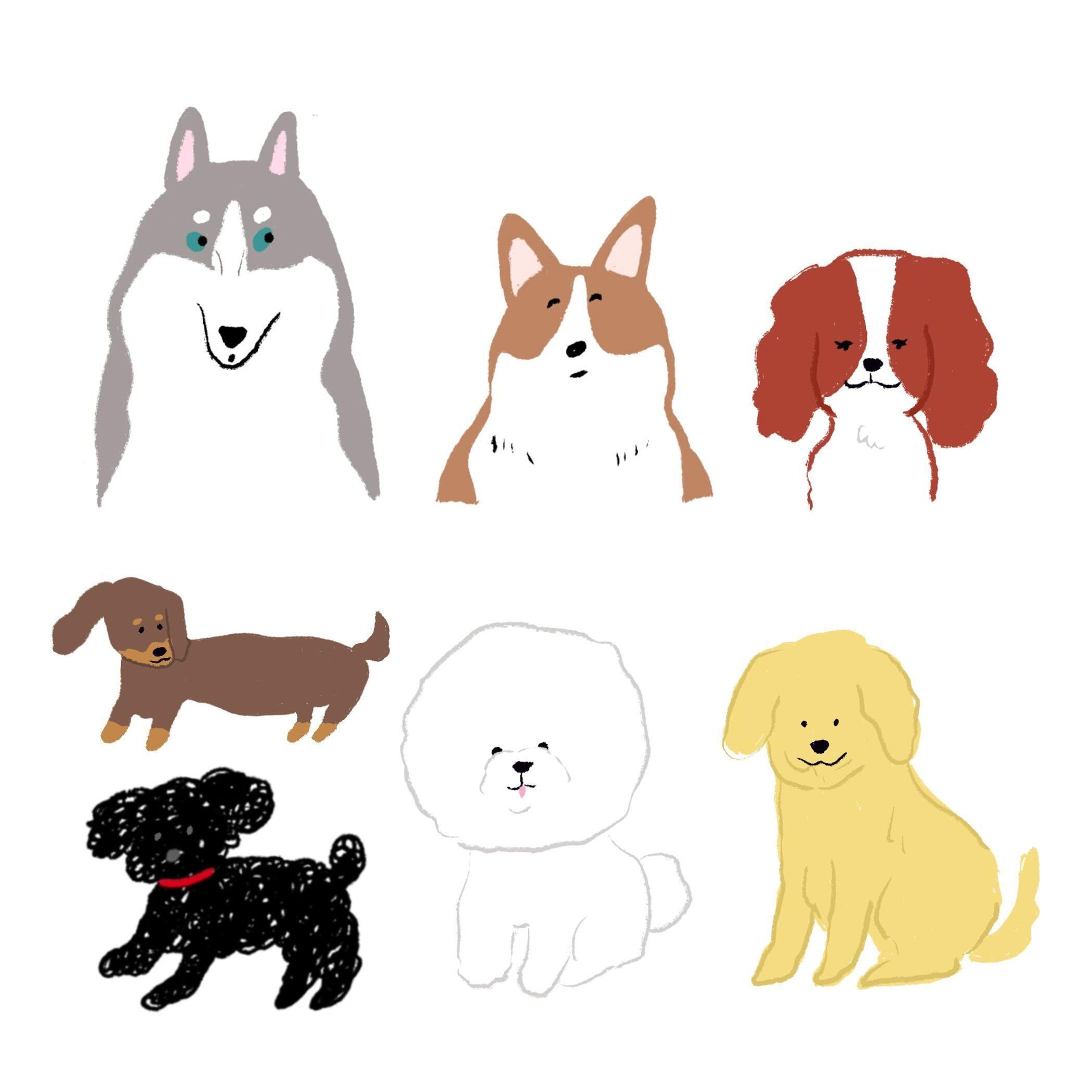 愛犬家向け雑誌 占いページ用イラスト-1