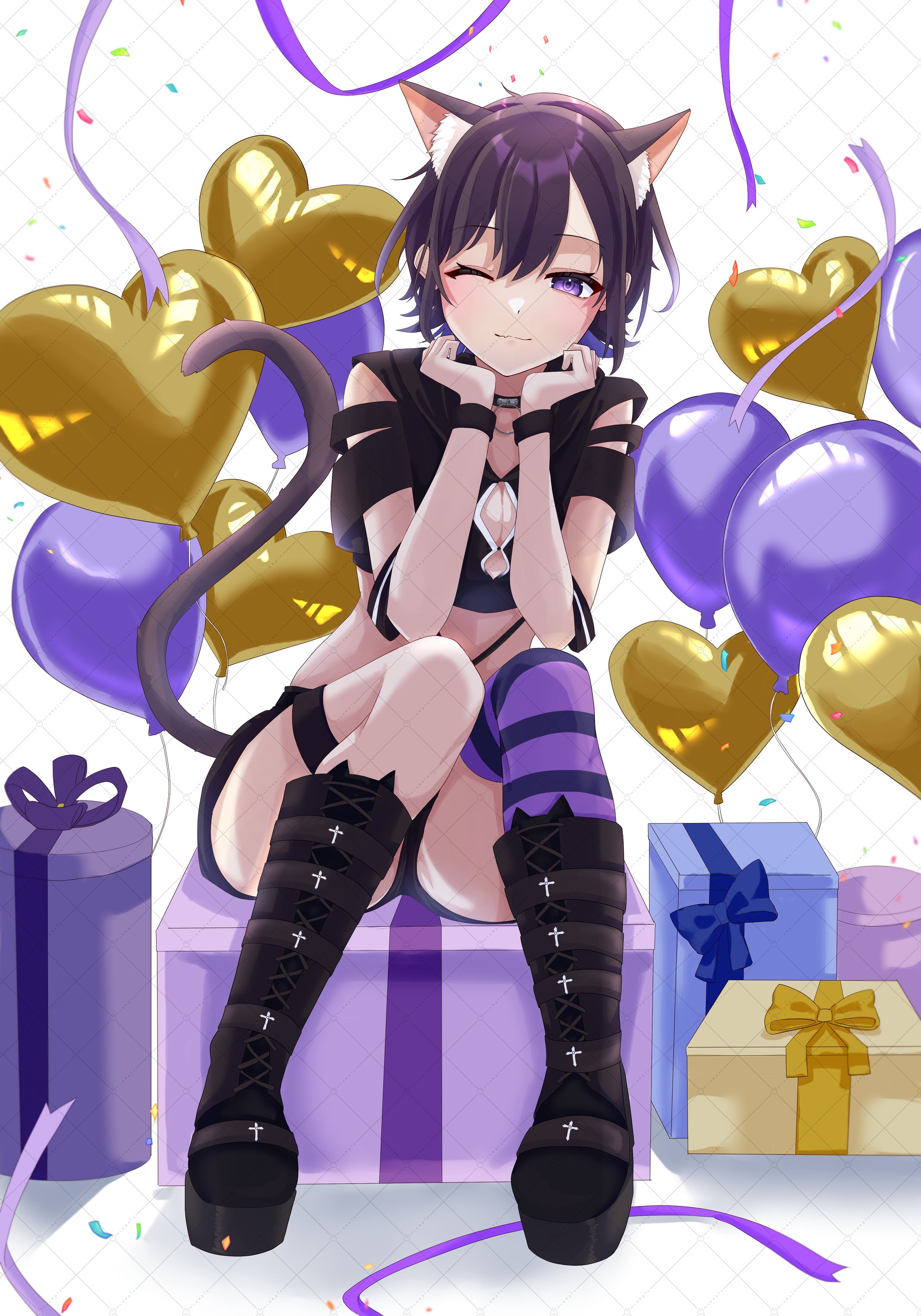 猫原いおり様　お誕生日イラスト-1