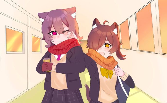 背景付きイラスト