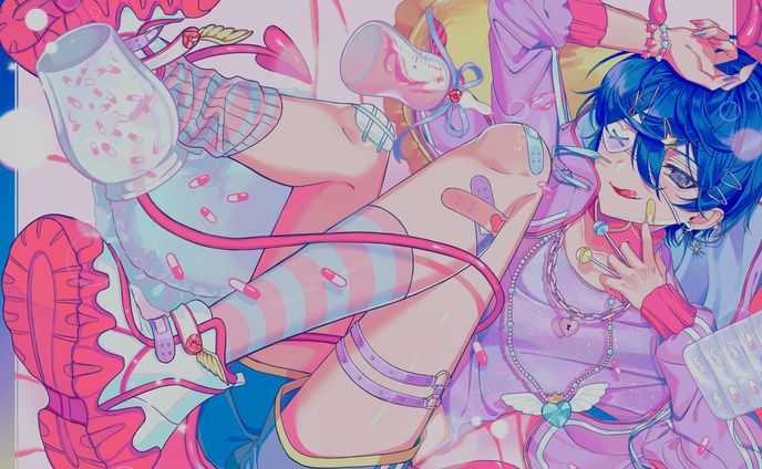 イラスト、グラフィックデザイン、恋愛