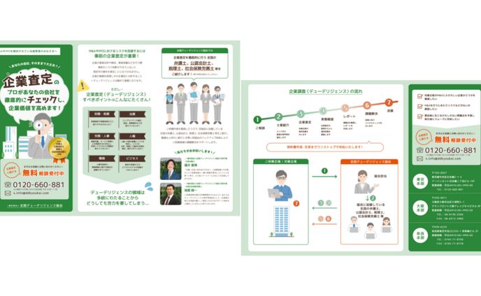 社労士法人様のサービスパンフレット（Z折り）