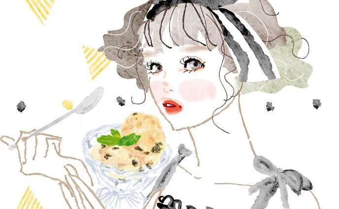 【private work】
ラクガキ
アイスを食べてる女の子

「あ…食べる？」
