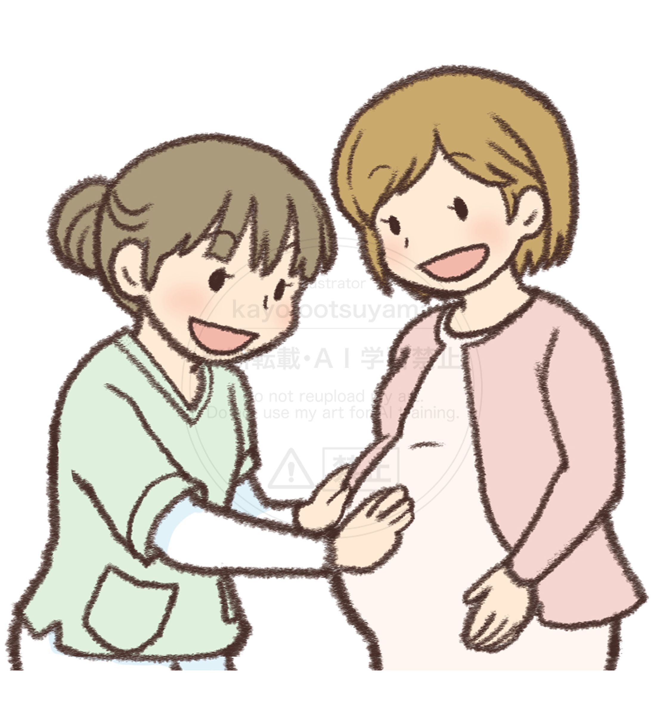【制作実績】妊婦健診・冷え症の診断イラスト -1