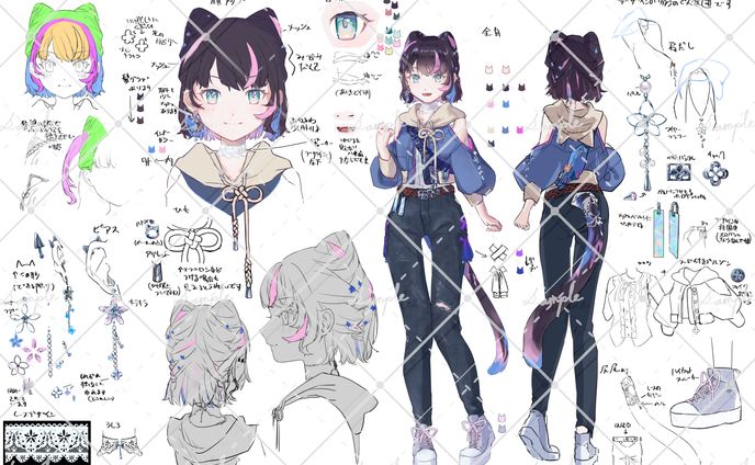 ＜commission＞キャラクターデザイン/猫野なお様
