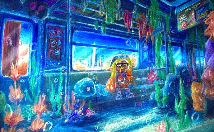 ここは涼しい海の中...(Splatoon3)