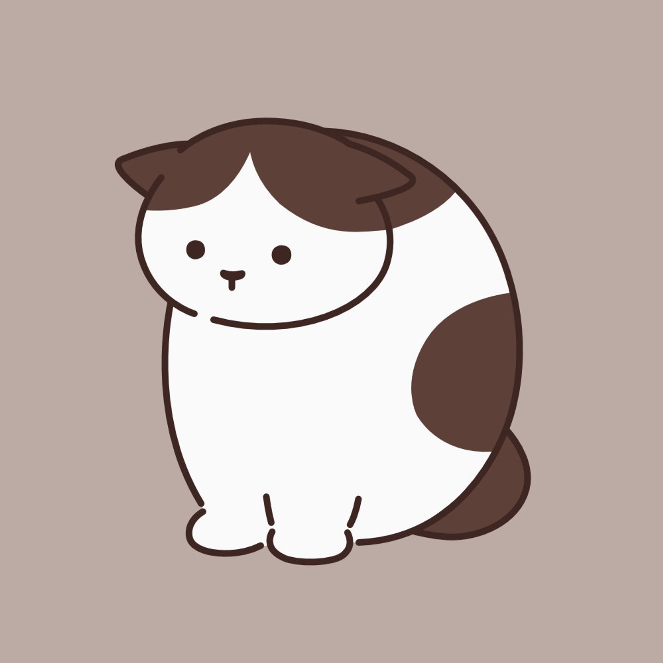 動物イラスト｜まるねこモカ-1