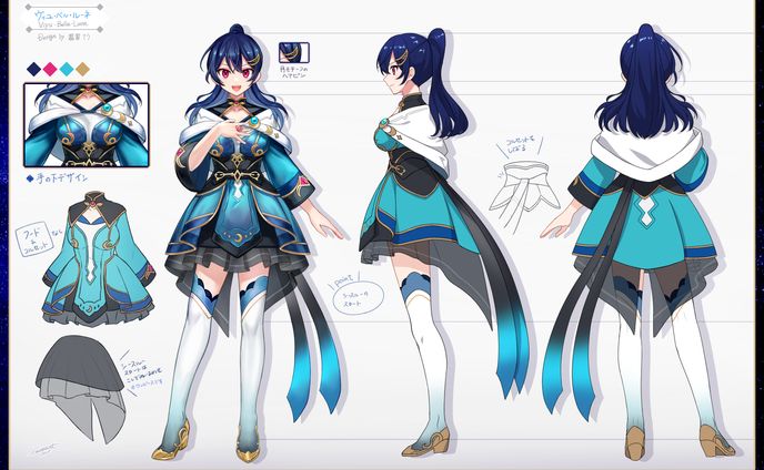 三面図、王女のブルーアネモネ号