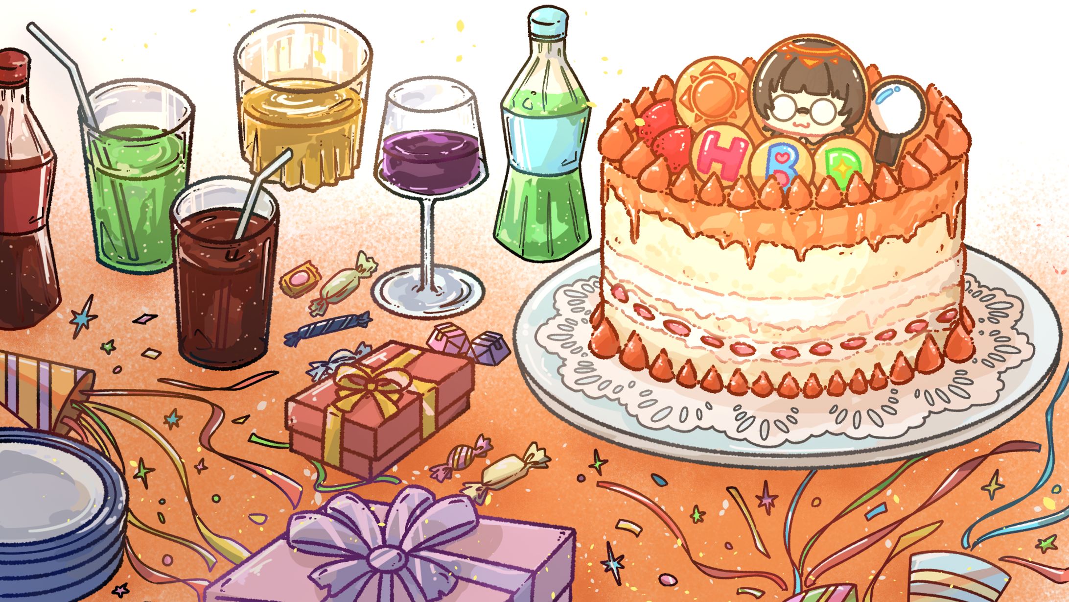 【実績】朝那まる様 誕生日イラスト-1