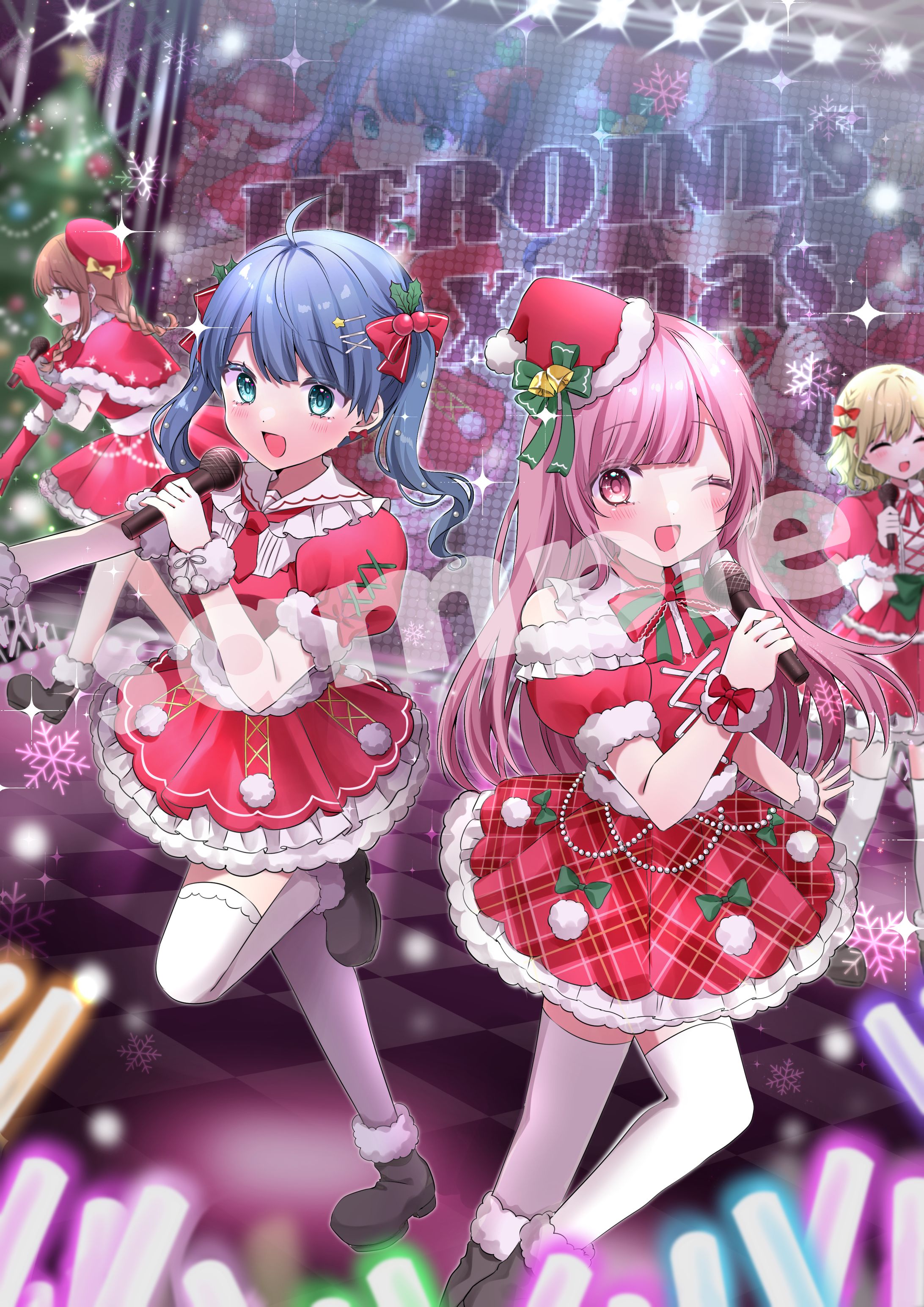 ヒロインズクリスマス　イベントフライヤーイラスト-1