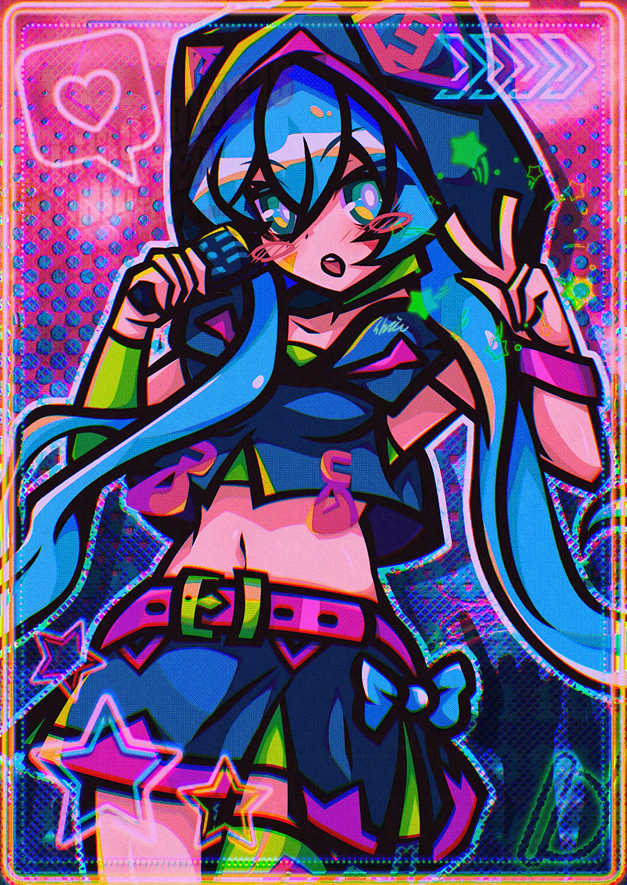 初音ミク🎤🐈💚💜-1