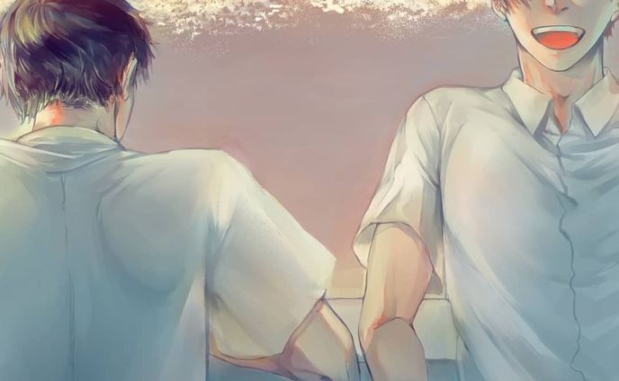 僅かで幽か #シーソウシーン #イラスト #illustration #海の絵 #夏 #男子高校生 #saitousaillast #seaillustration #summer