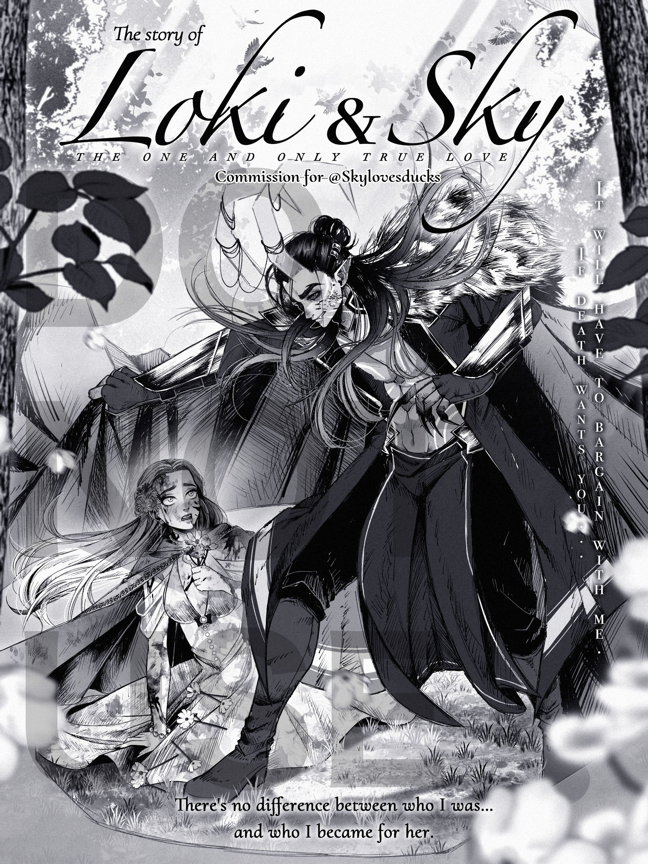 Commission for Skylovesducks in colored illustration-1