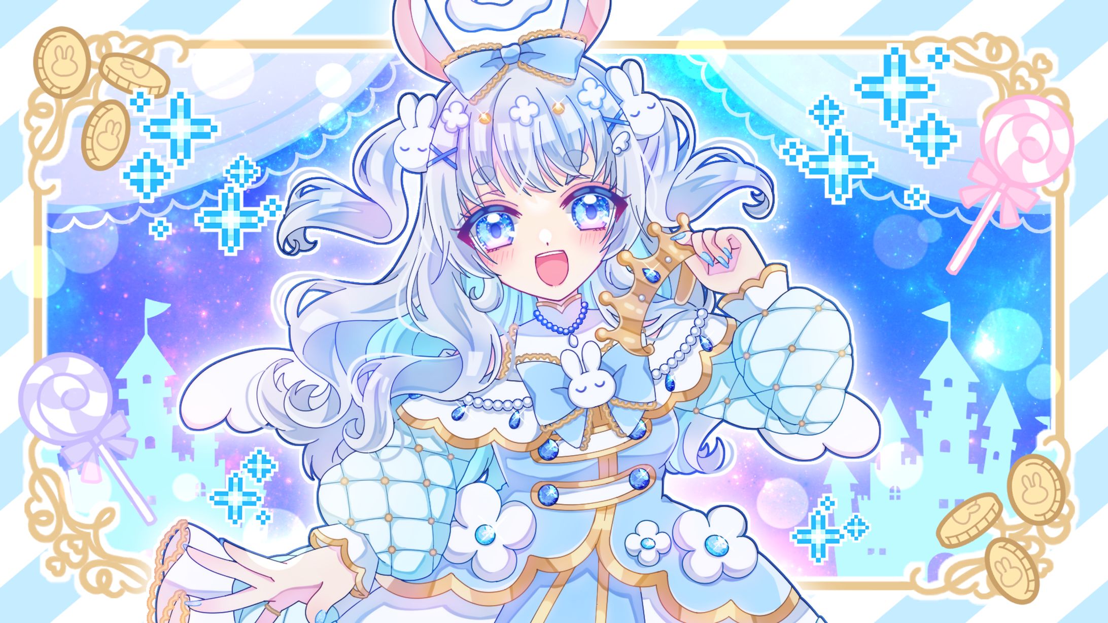 米乃めめ様_オリジナル曲『メルヘンドロップ』MV用イラスト-1