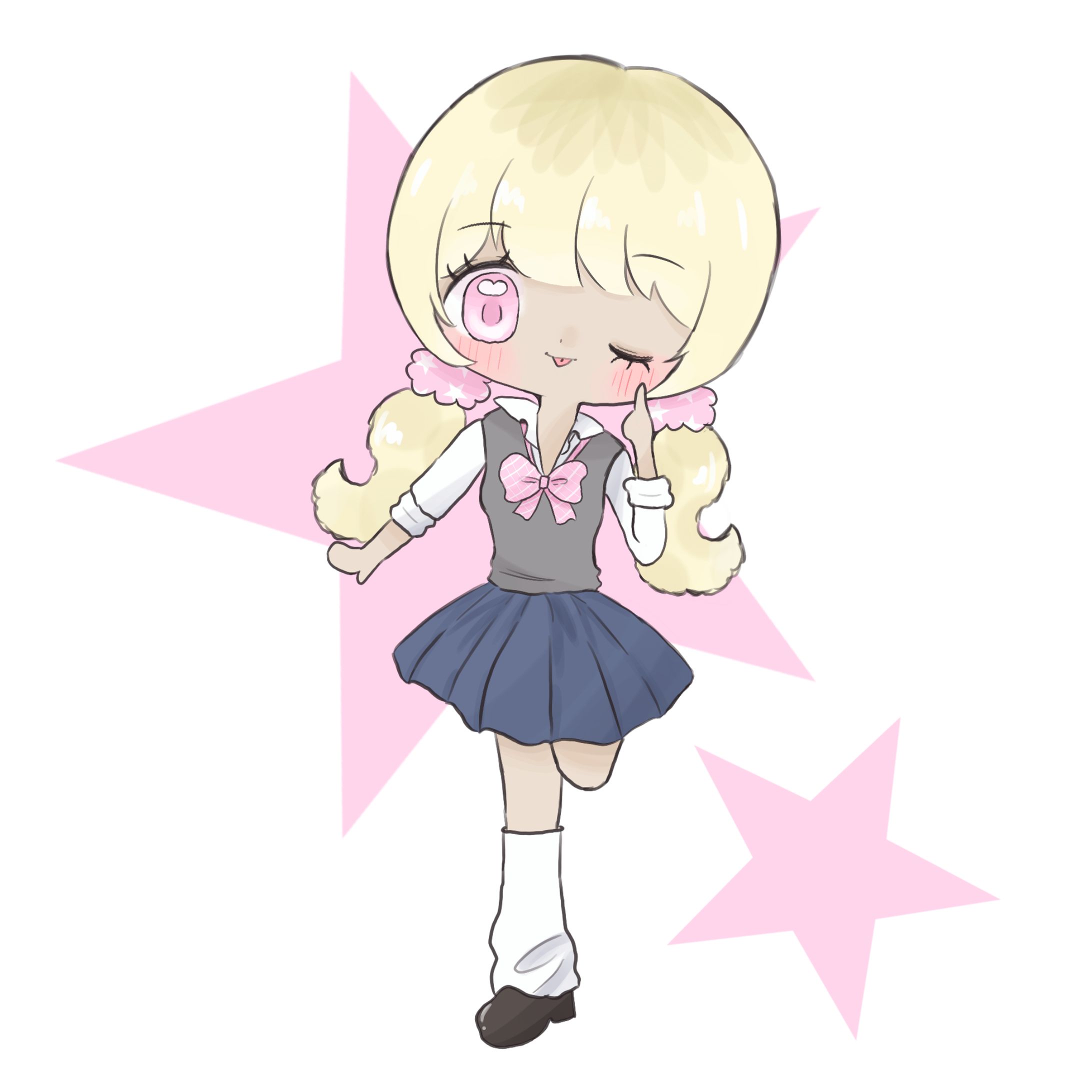 あっかんべするギャル-1