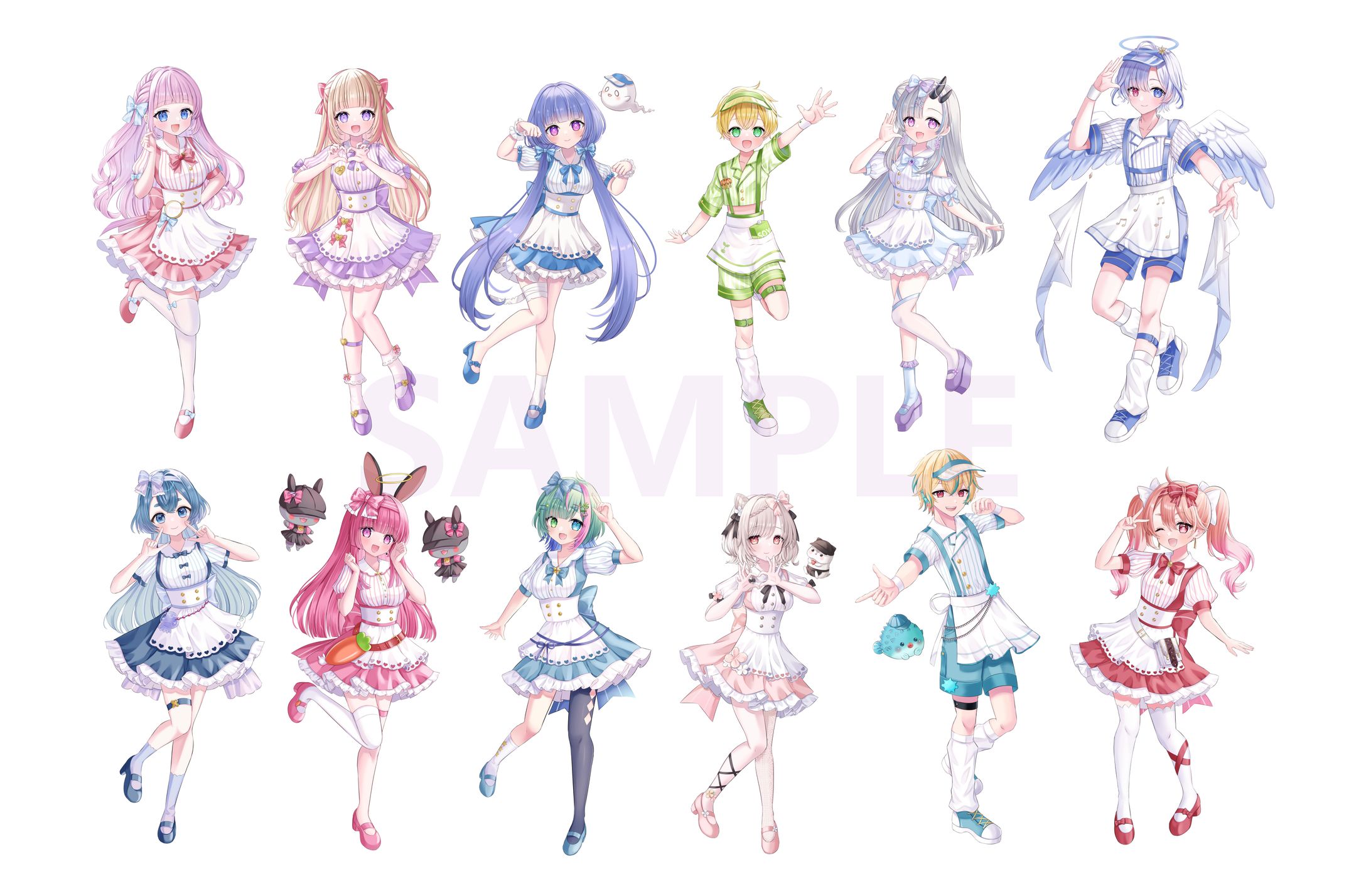 うたたねプロダクション様『うたたねめもりー』立ち絵イラスト-1