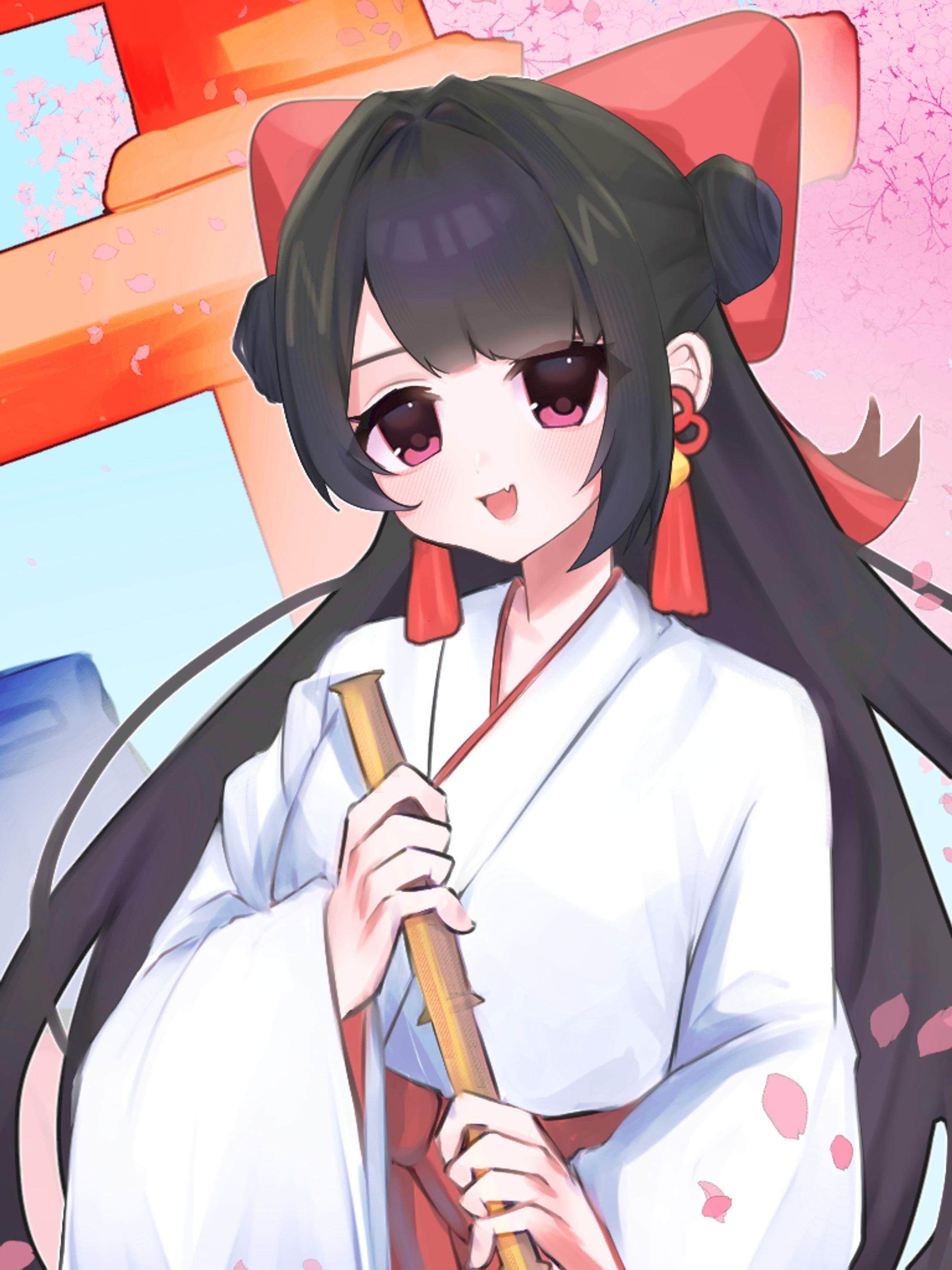 イラスト_巫女の日常-1