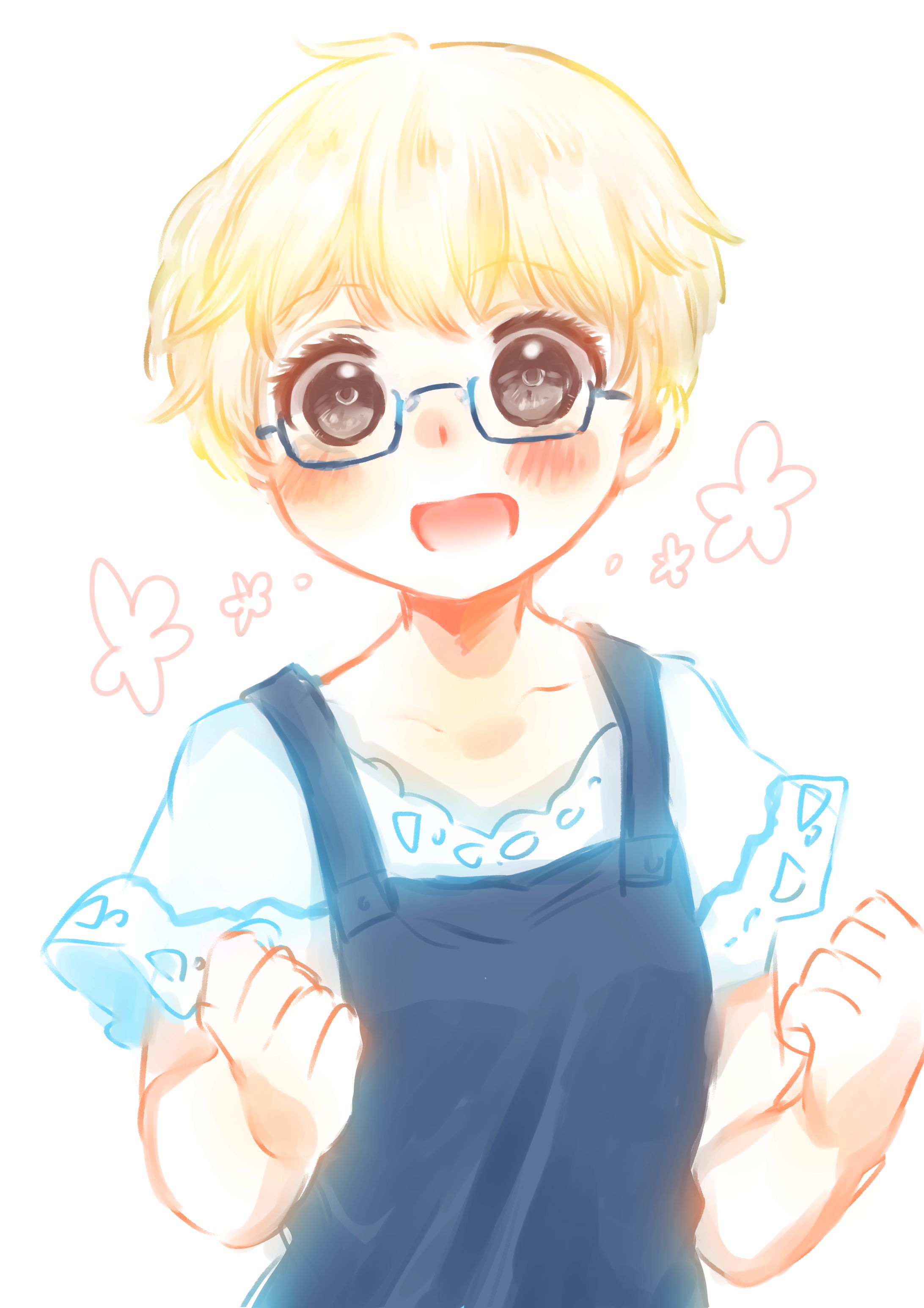 笑顔の少女(ラフ)-1