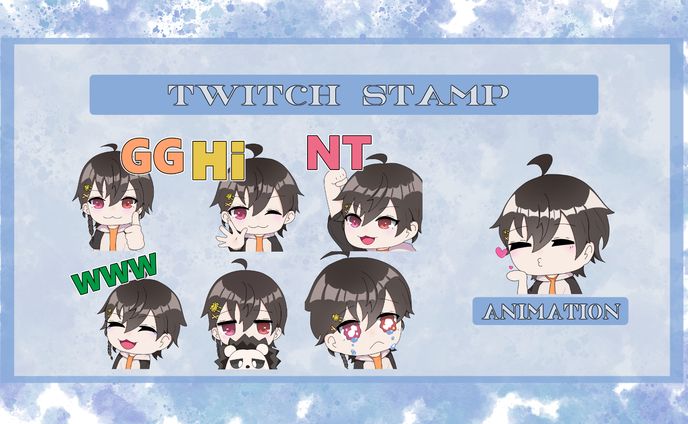 「夏野はるTwitchスタンプ」