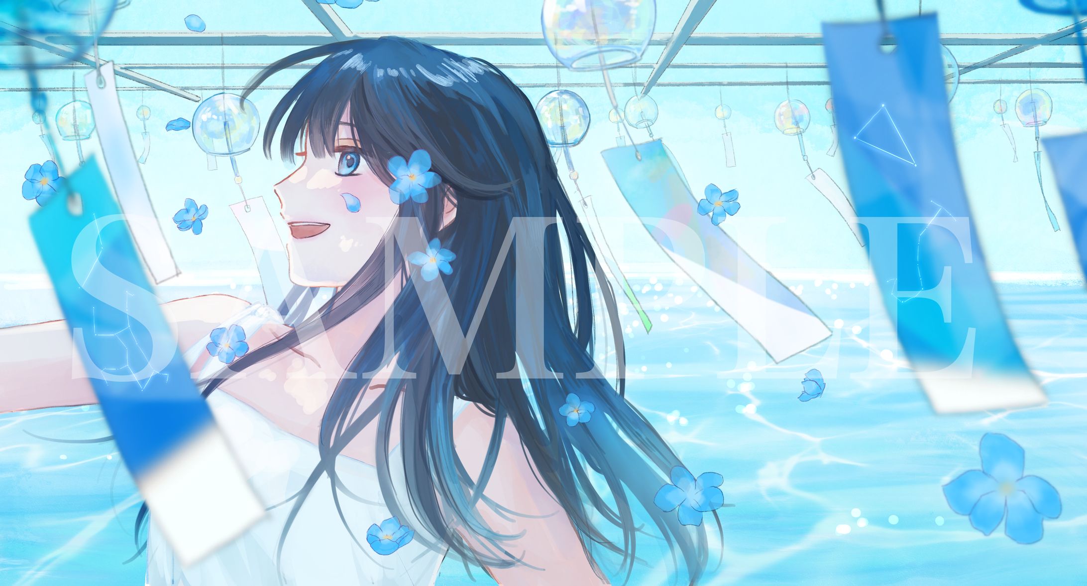 藍様『藍時雨』カバーMVイラスト-1