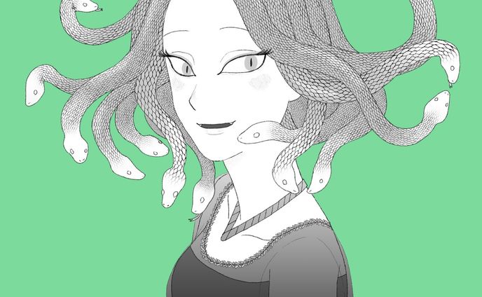 #illustration #art #イラストレーション #習作 #メドゥーサ #medusa