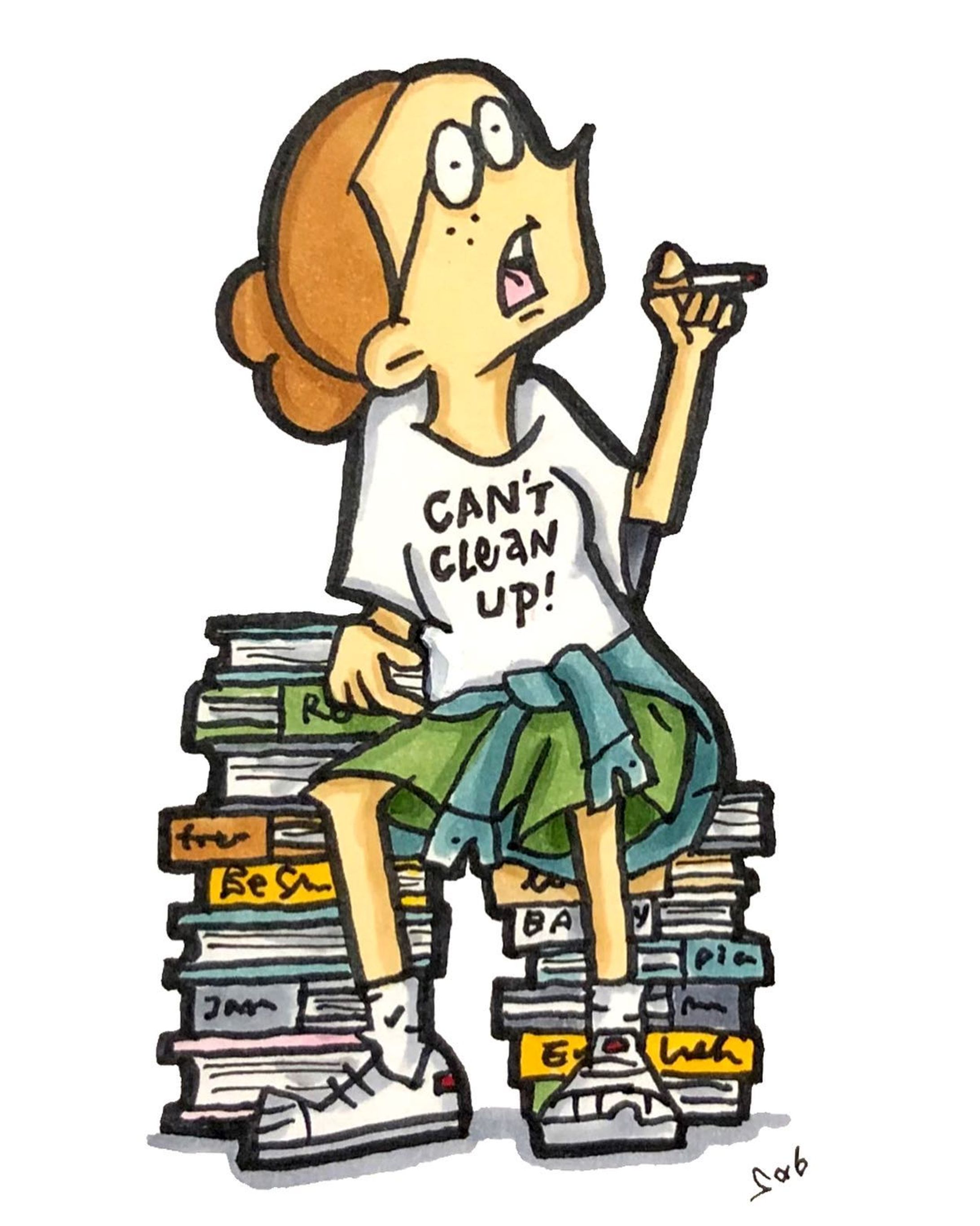 Can't clean up.
#drawing  #illustration #art #artwork #book #fudge #イラスト #落書き #イラストレーター #絵 #アート #女の子イラスト #ガールズイラスト #本 #本好き-1