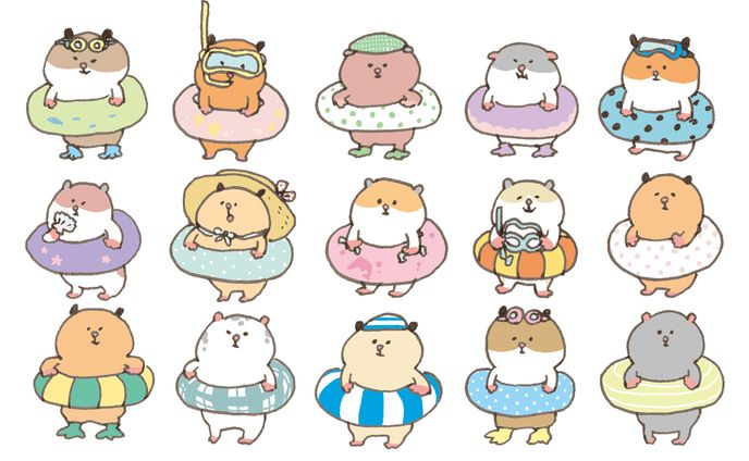 夏のはむちゃんたち