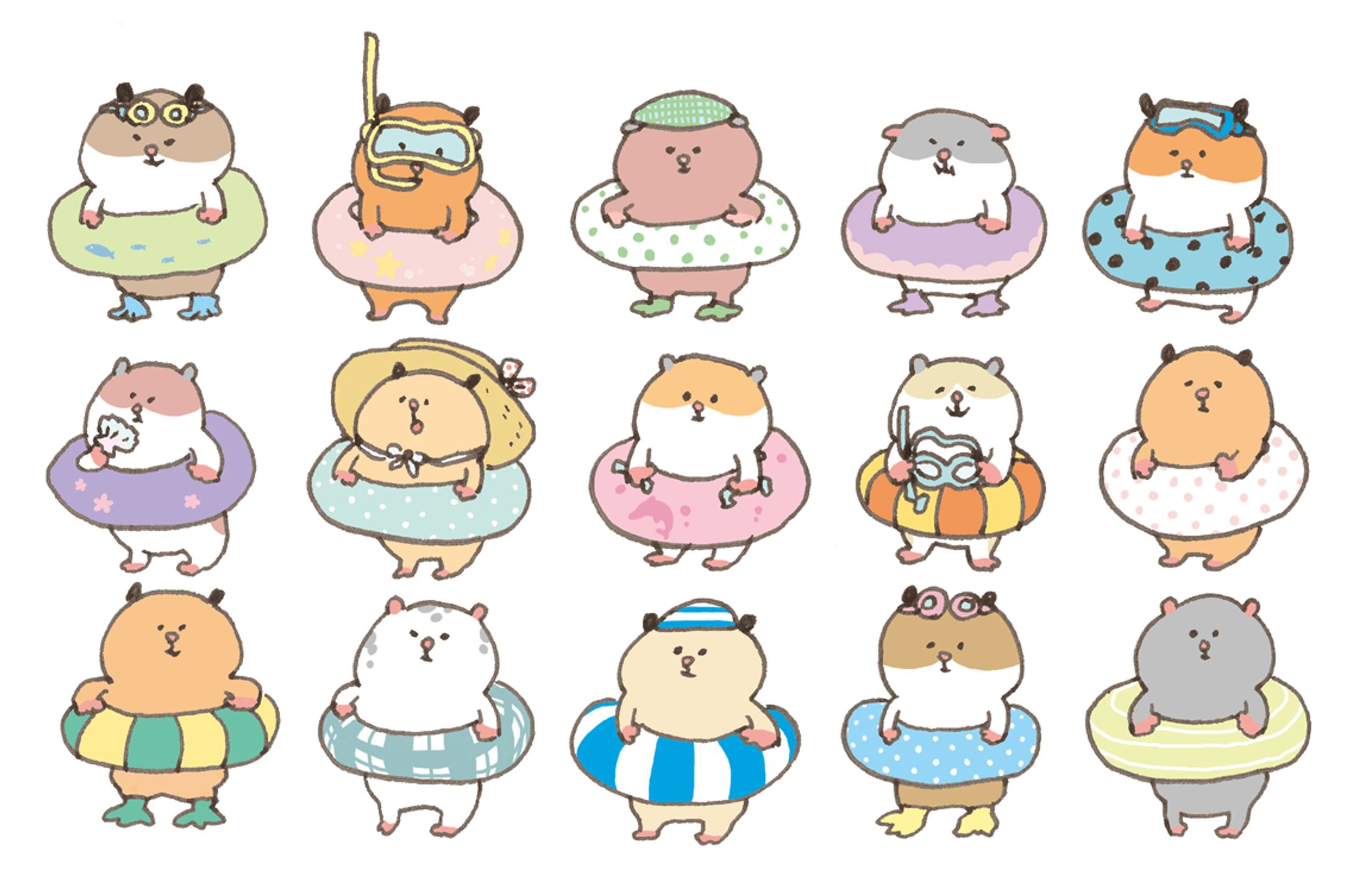 夏のはむちゃんたち-1