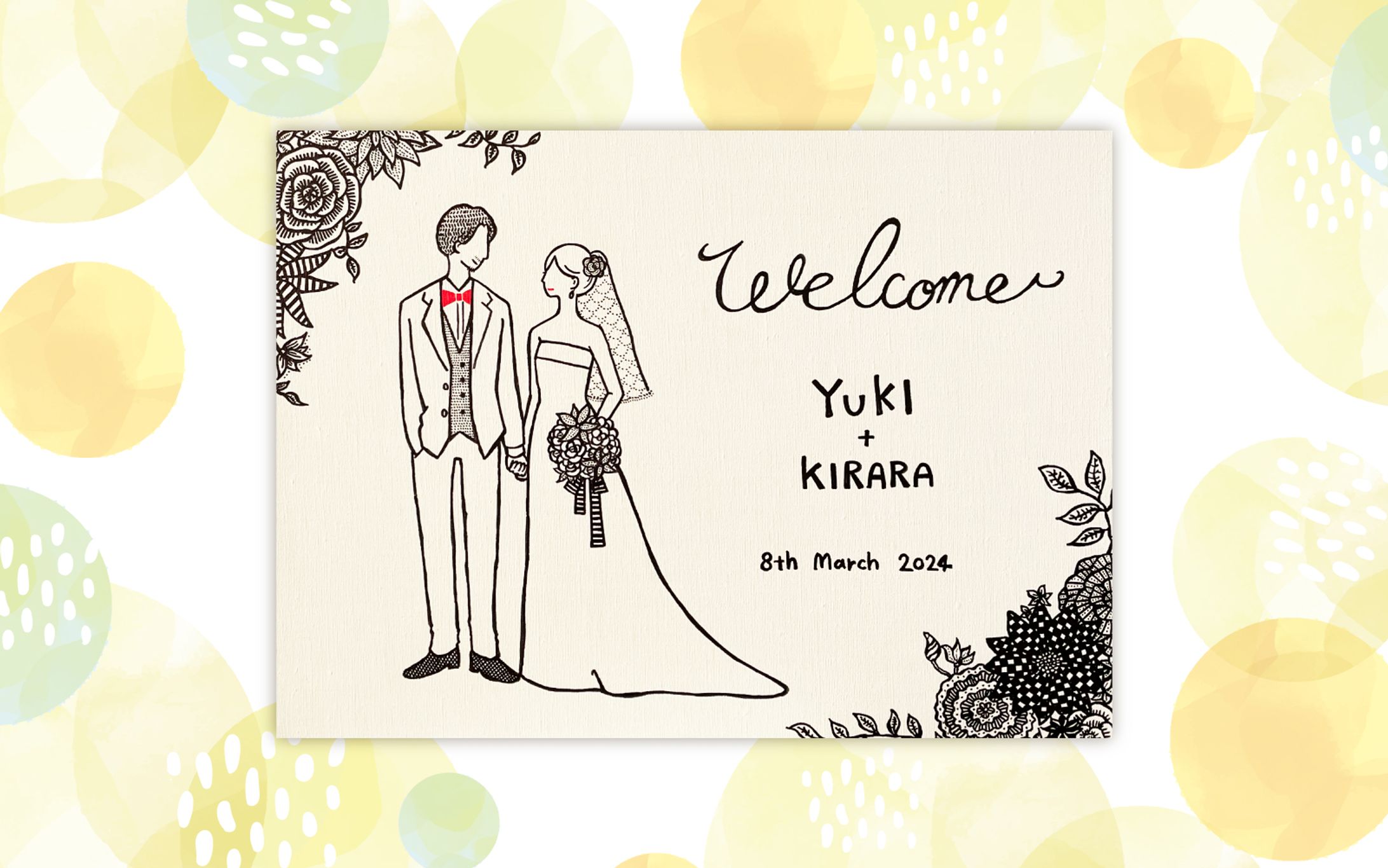 〈ウェルカムボード〉友人の結婚式-1