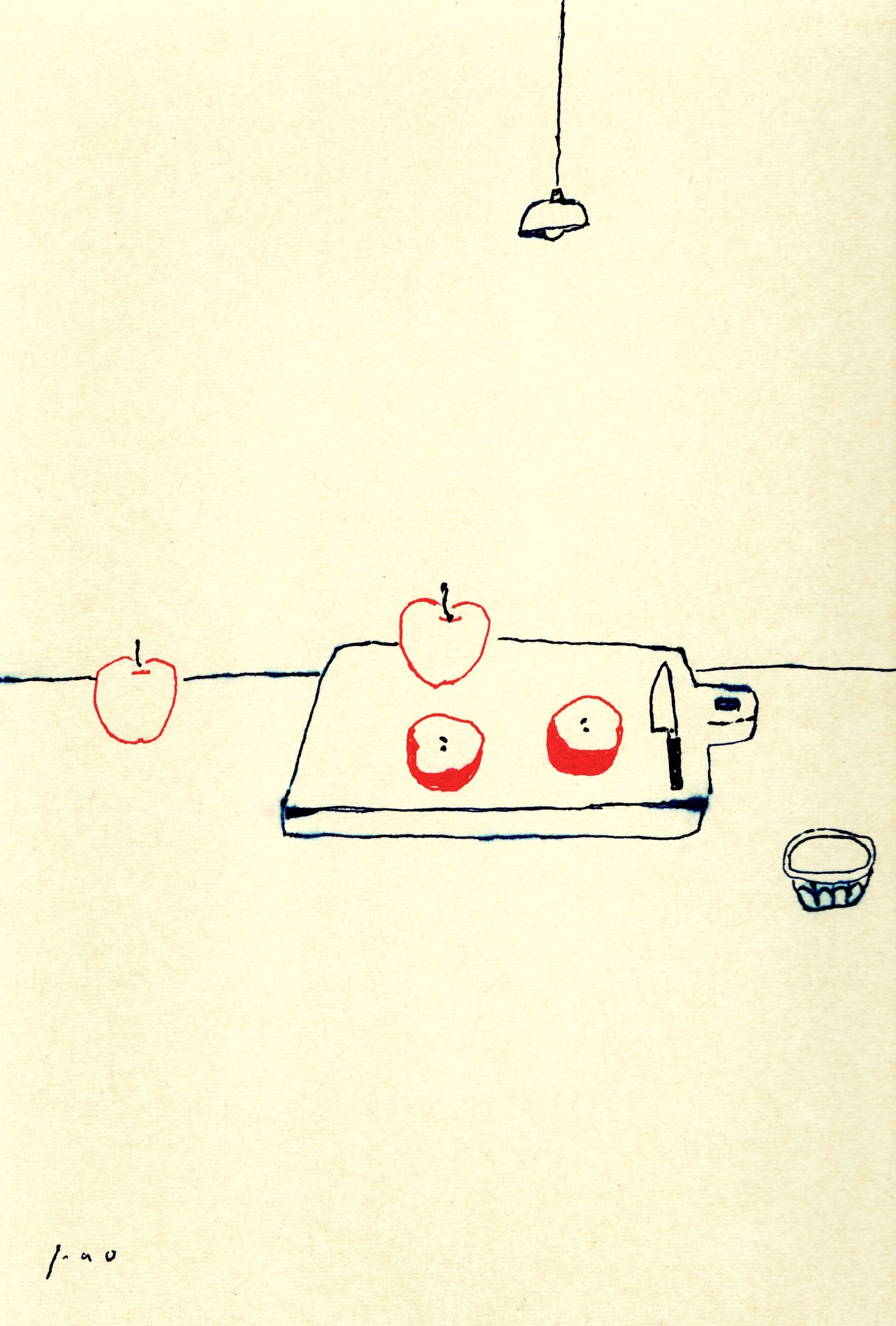 「りんご」オリジナルイラスト-1