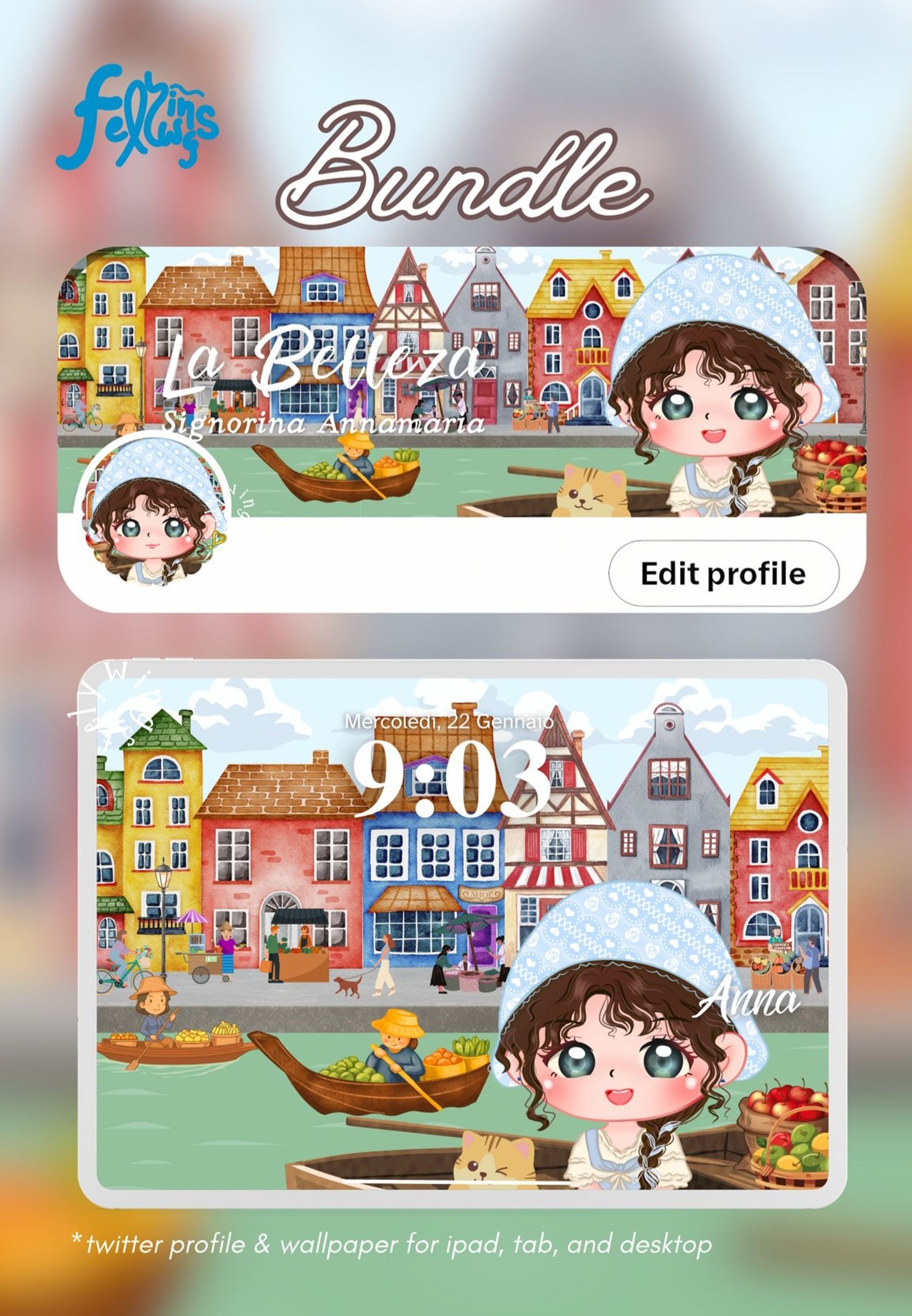 Venitian girls Bundle Design-1