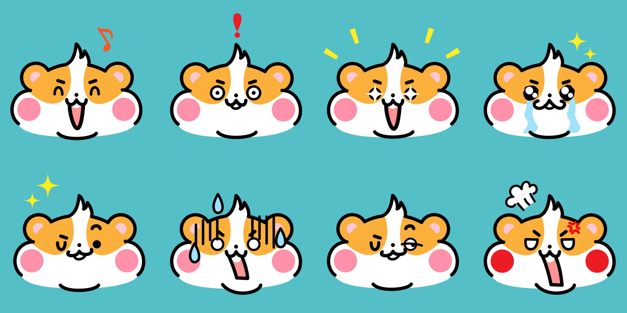 ハムちゃん表情いろいろ-1