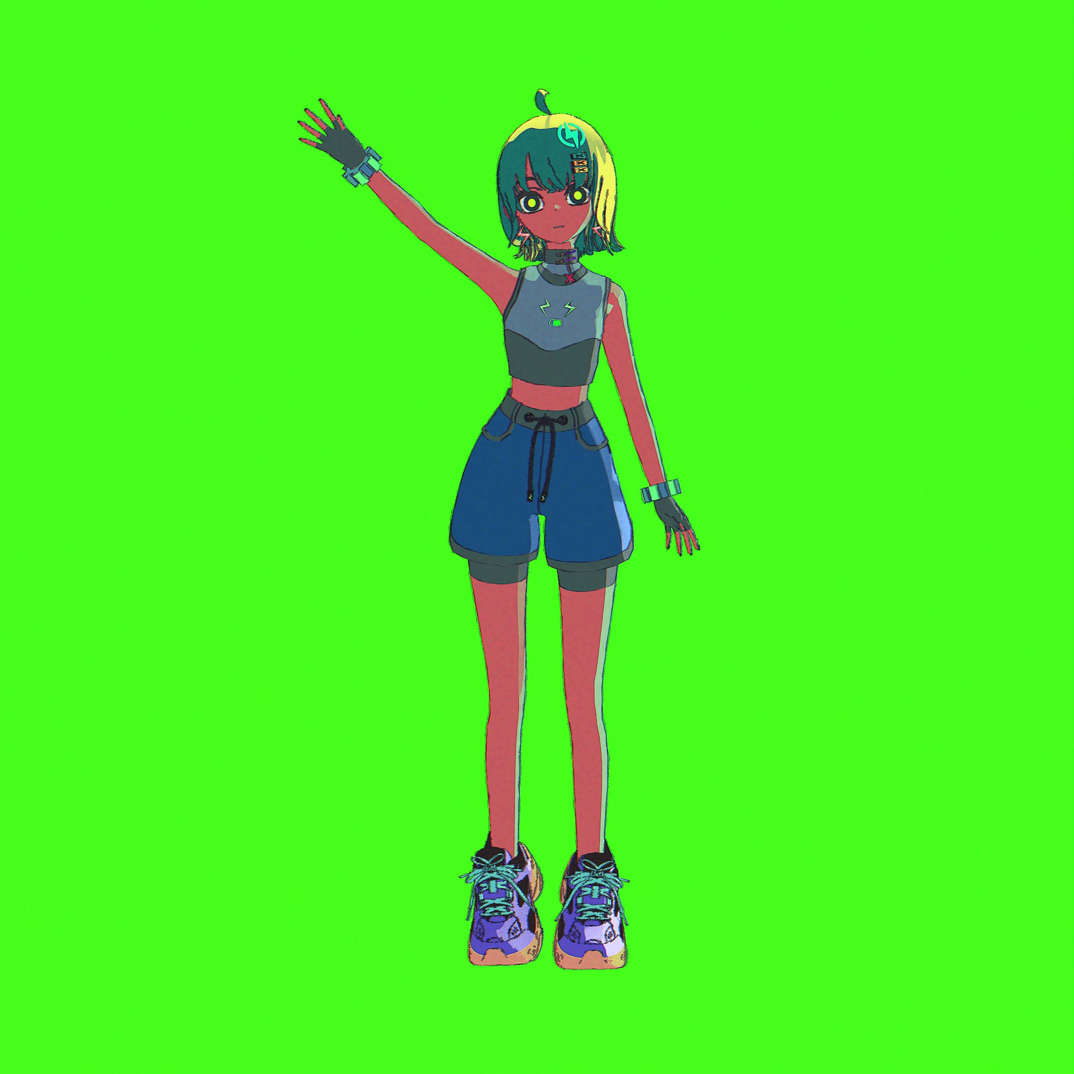 【WIP】手書きアニメ風のオリジナル3Dモデル制作-1