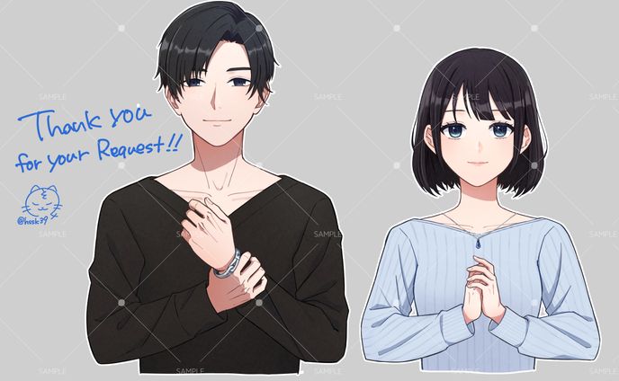 立ち絵(バストアップ)/ご依頼