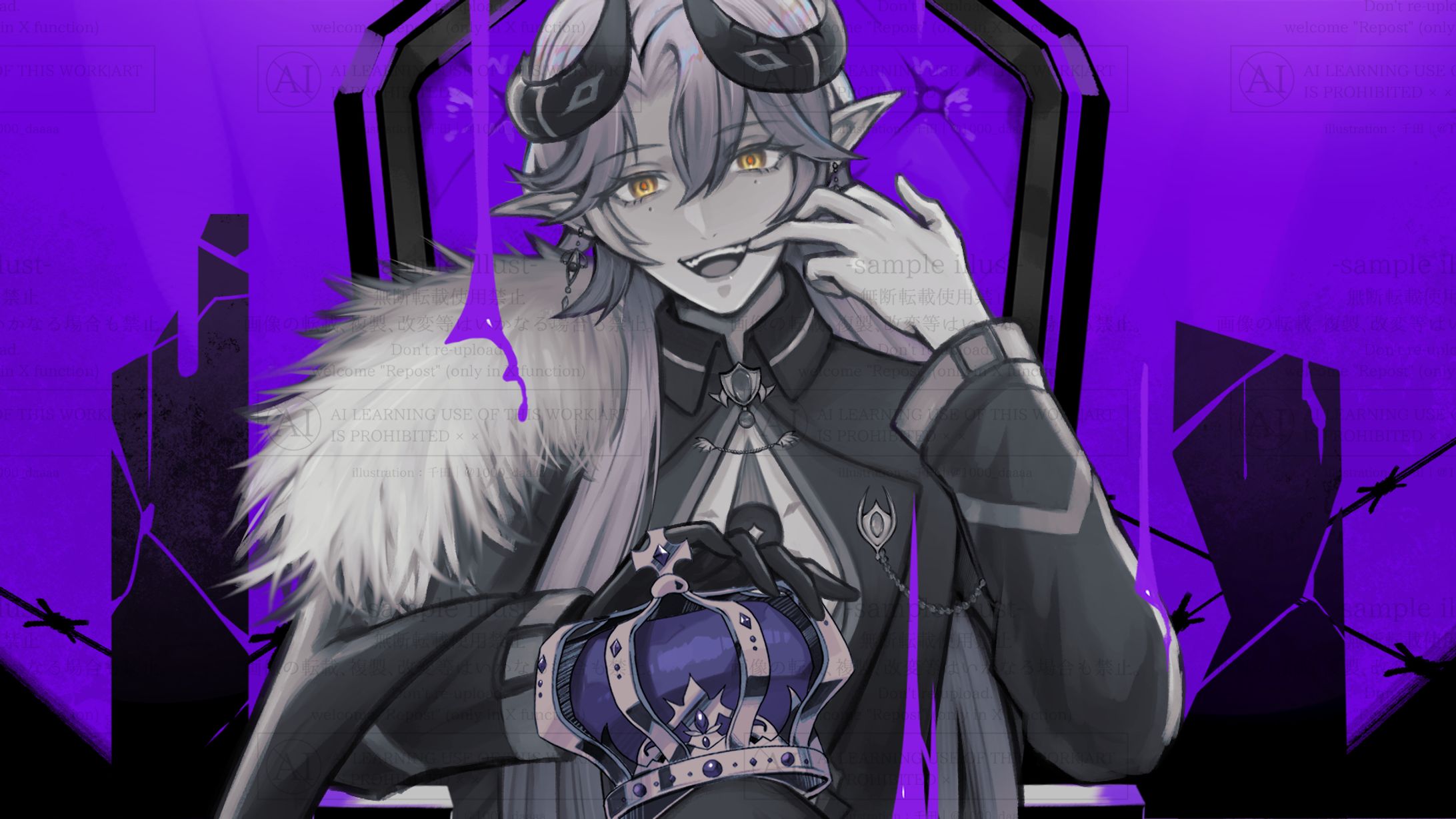 [お仕事]『KING/Kanaria』歌ってみたMVイラスト-1