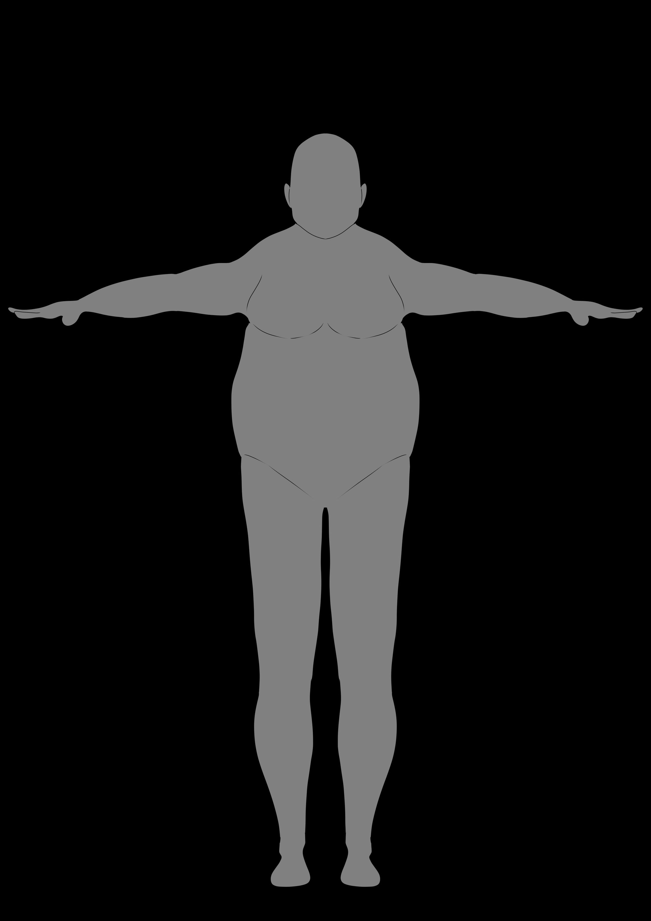 体形　男性 キャラクターデザインシート　2D-1