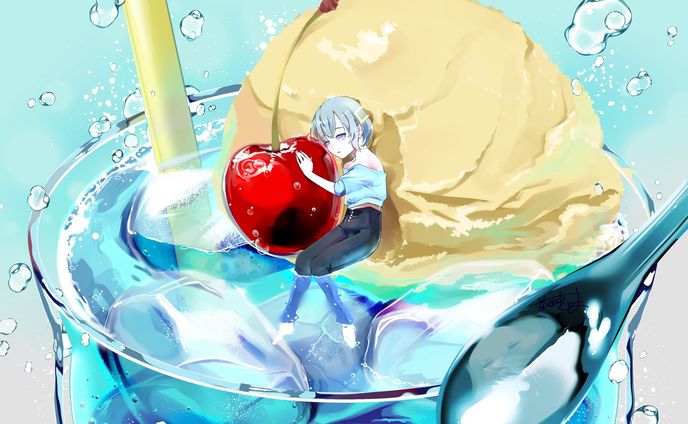 【創作】クリームソーダ