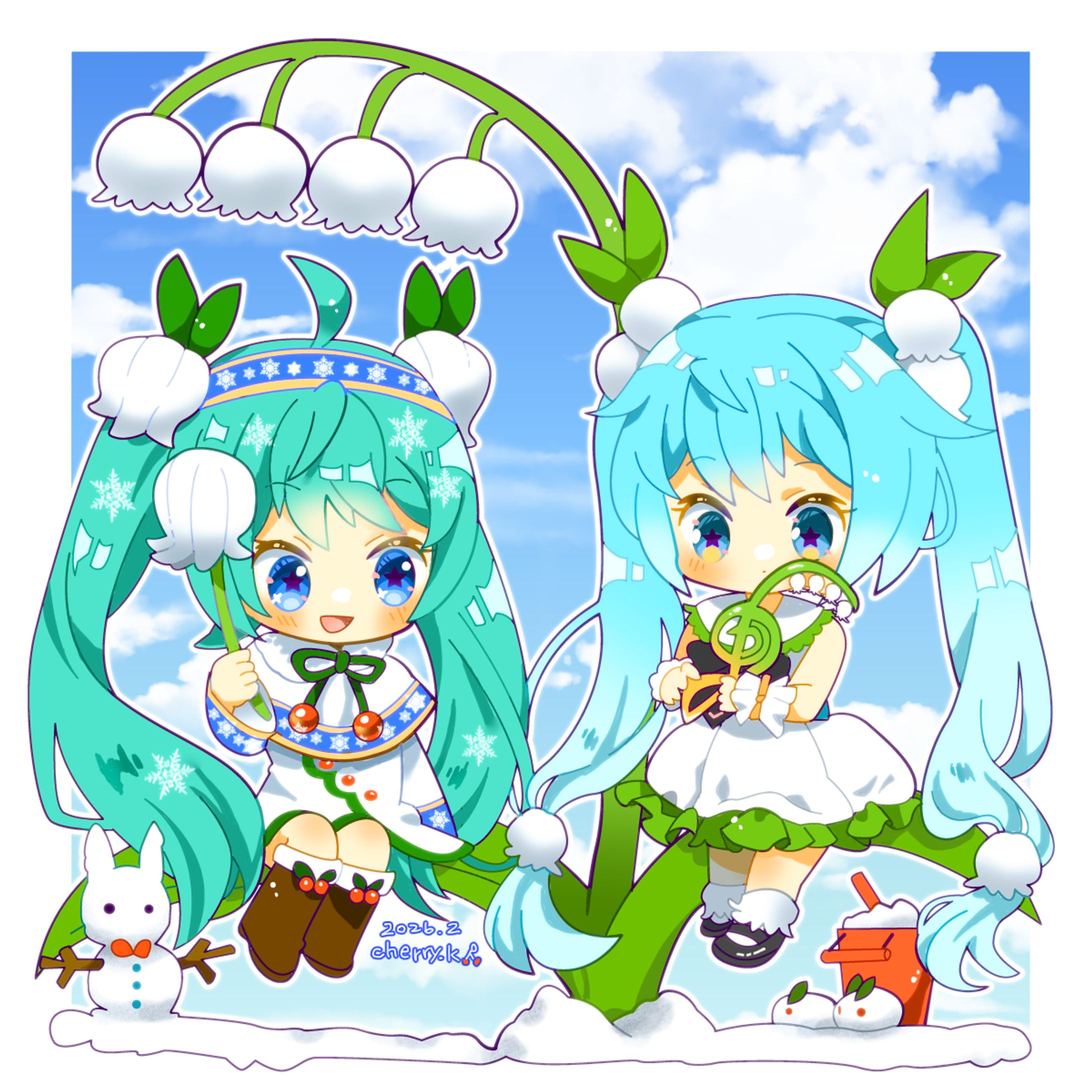 雪ミクすずらん(ボカロ)-1