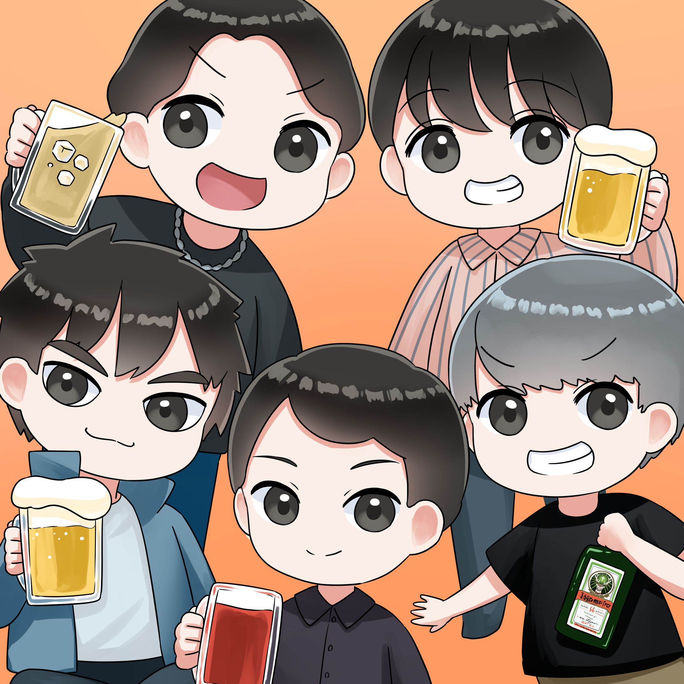 お酒のみ5人組アイコン-1