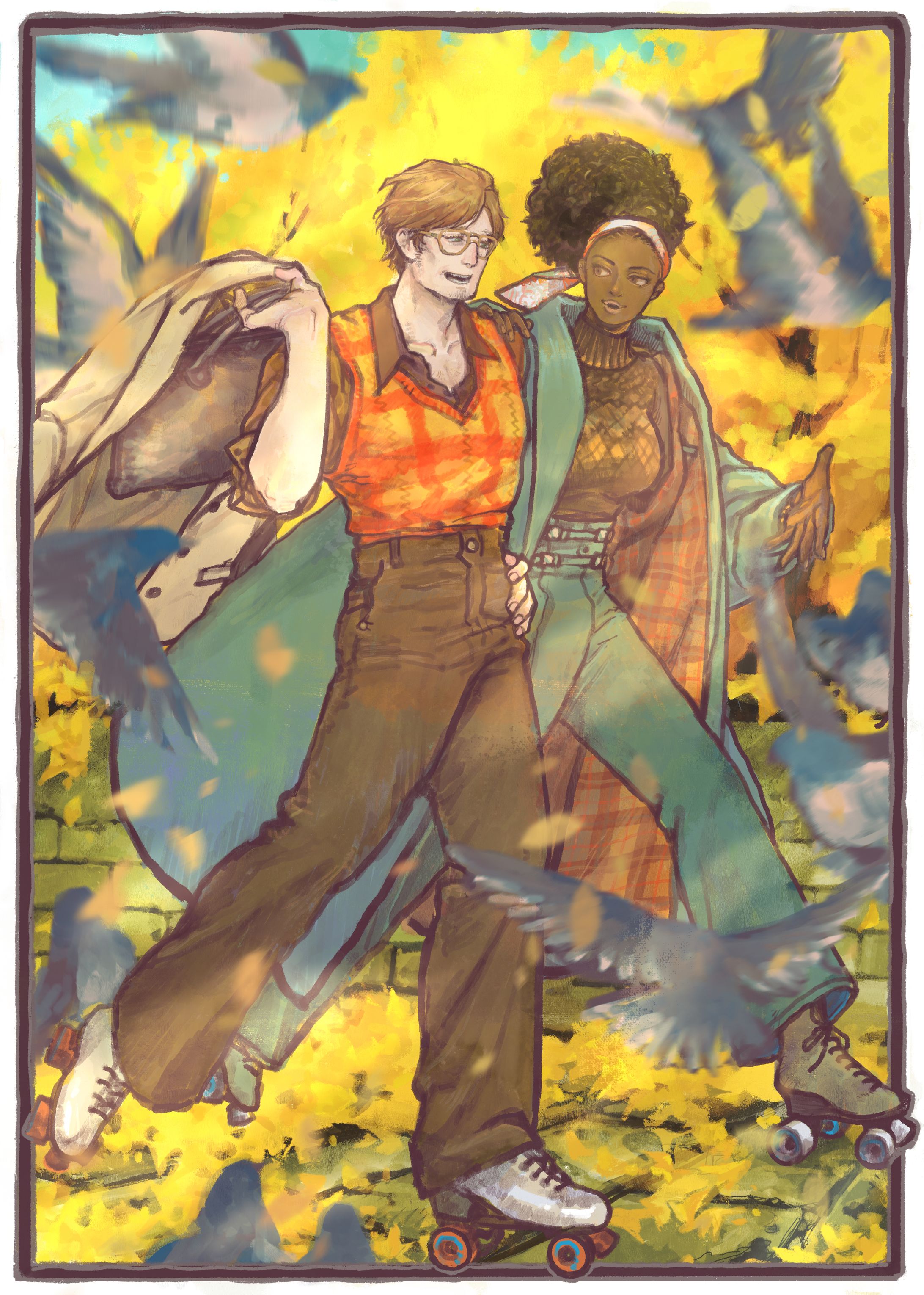 1980年代　秋　休日が重なった二人-1