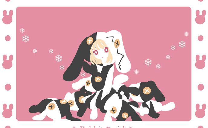 少女イラスト（主線無し）