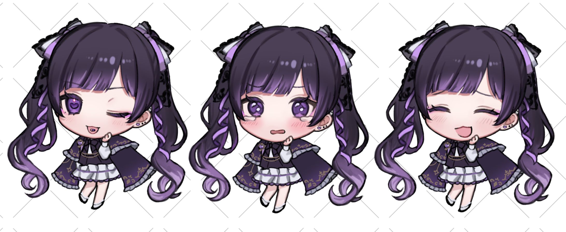 【今宵ならく様・Rim様・枝にぃ様】デフォルメイラスト-1