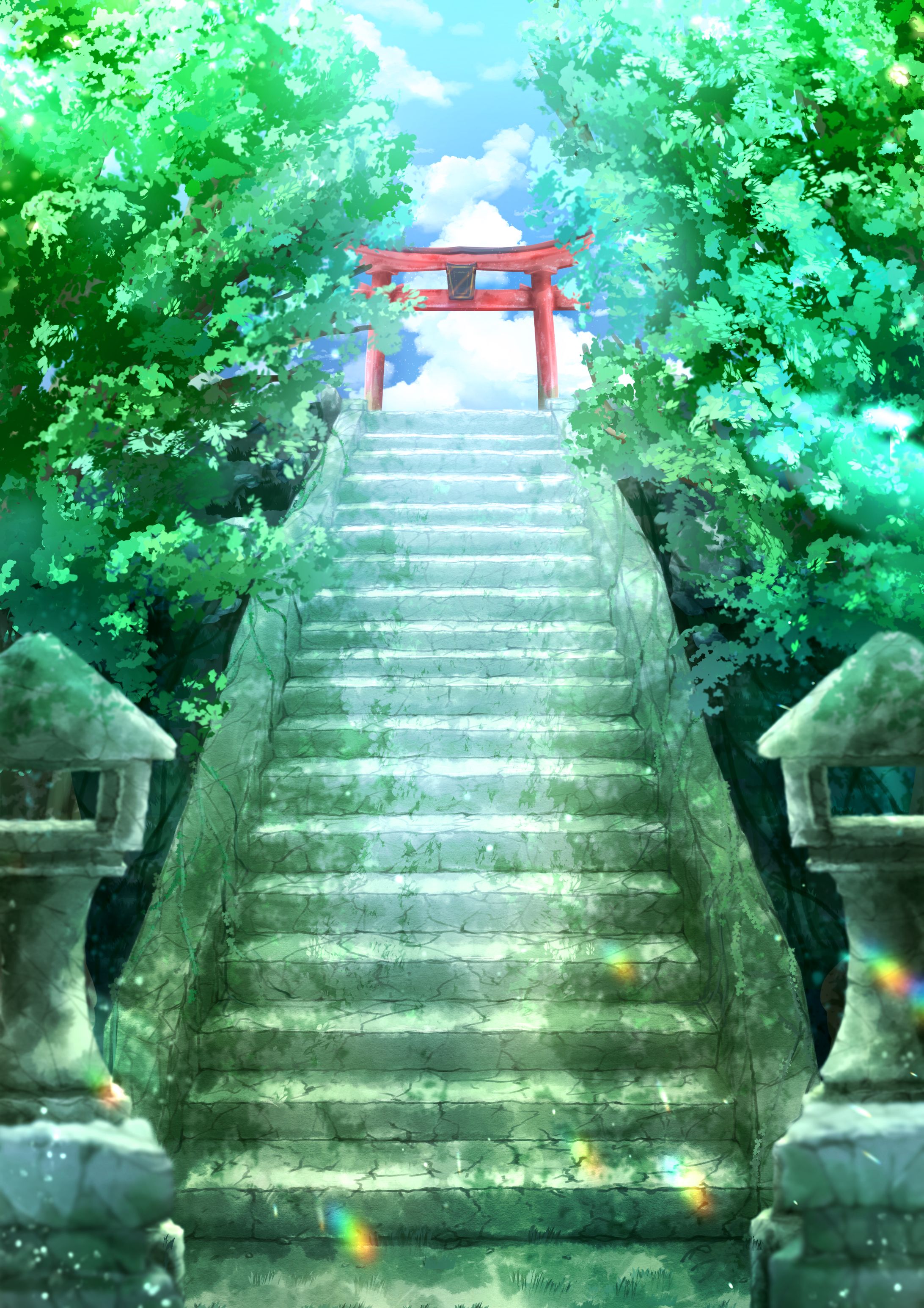 神社に続く階段-1