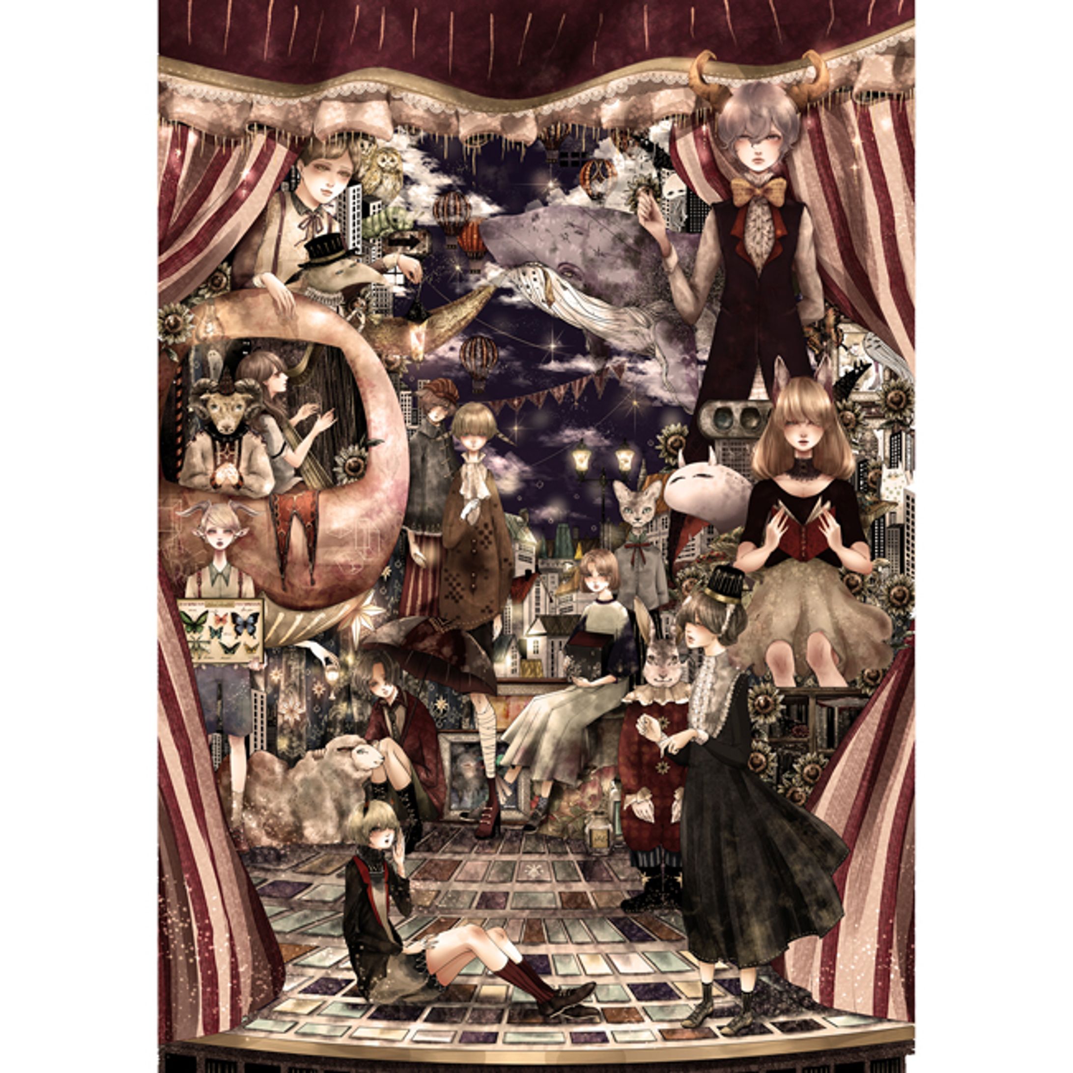 【イラスト】不思議な国-1