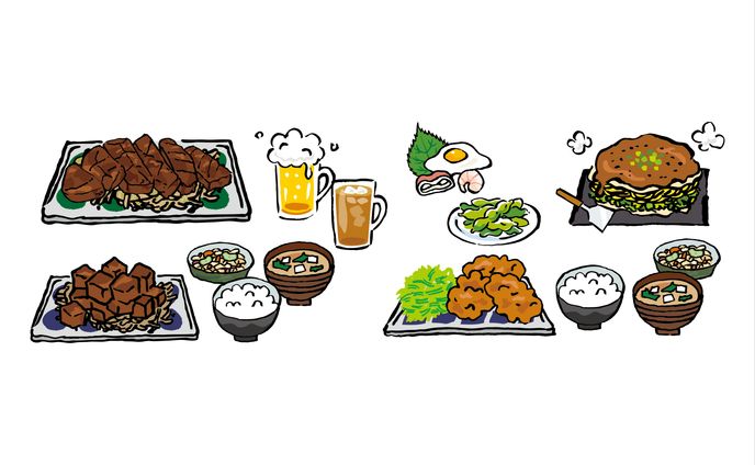 飲食店｜メニュー表イラスト